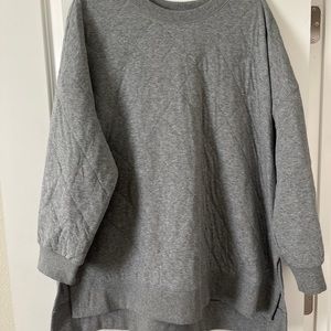 Quilted tunic sweatshirt